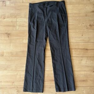 Eileen Fisher Gray Linen Blend Trousers Size 8 Wide Leg Minimalist Workwear